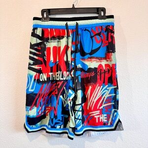 Nike Streetwear Graffiti Basketball Shorts Dri-Fit Seasonal DNA Mens M